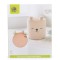 Coș Textil Depozitare Jucării Copii Moni Toys Milo Ivory, Bouclé, Ursuleț Brodat, 30x30 cm, 40 L