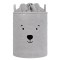 Coș Textil Depozitare Jucării Copii Moni Toys Nori Grey, Închidere Șnur, 35x45 cm, 43 L