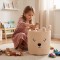 Coș Textil Depozitare Jucării Copii Moni Toys Nori Beige, Închidere Șnur, 35x45 cm, 43 L