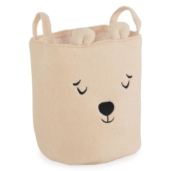 Coș Textil Depozitare Jucării Copii Moni Toys Nori Beige, Închidere Șnur, 35x45 cm, 43 L
