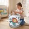 Coș Textil Depozitare Jucării Copii Moni Toys Roro, 2 Mânere, Pliabil, 36x38 cm
