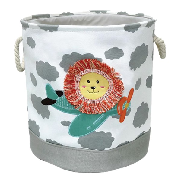 Coș Textil Depozitare Jucării Copii Moni Toys Roro, 2 Mânere, Pliabil, 36x38 cm