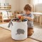 Coș Textil Depozitare Jucării Copii Moni Toys Roro Elefant, 2 Mânere, Pliabil, 36x38 cm