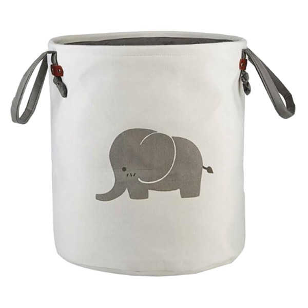 Coș Textil Depozitare Jucării Copii Moni Toys Roro Elefant, 2 Mânere, Pliabil, 36x38 cm