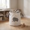 Coș Textil Depozitare Jucării Copii Moni Toys Roro Elefant, 2 Mânere, Pliabil, 36x38 cm
