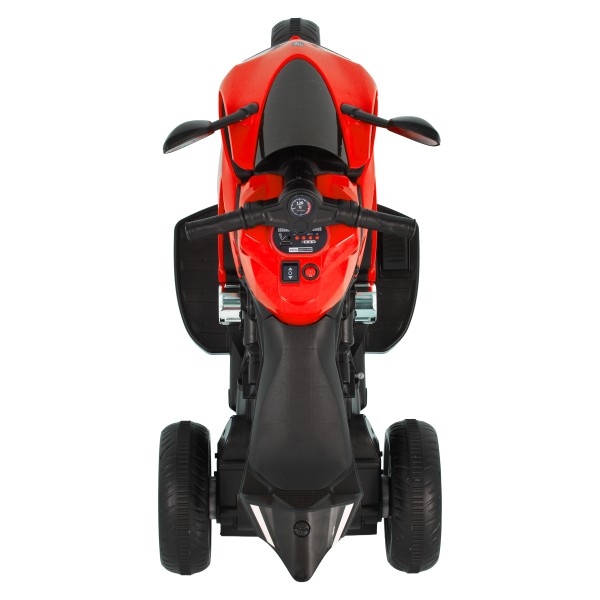 Motocicletă Electrică Moni Nairobi Red, 2 Motoare 25W, MP3+USB, Lumini, 6V 7Ah, 3-8 Ani