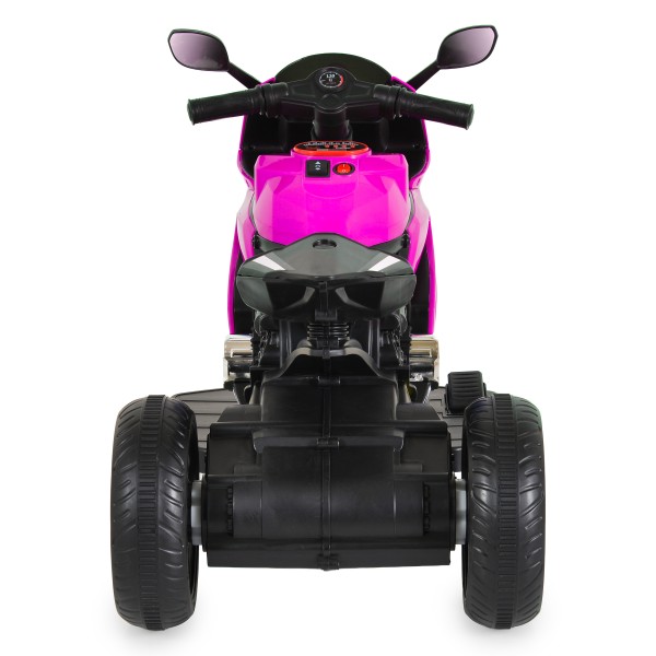 Motocicletă Electrică Moni Nairobi Pink, 2 Motoare 25W, MP3+USB, Lumini, 6V 7Ah, 3-8 Ani