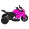 Motocicletă Electrică Moni Nairobi Pink, 2 Motoare 25W, MP3+USB, Lumini, 6V 7Ah, 3-8 Ani