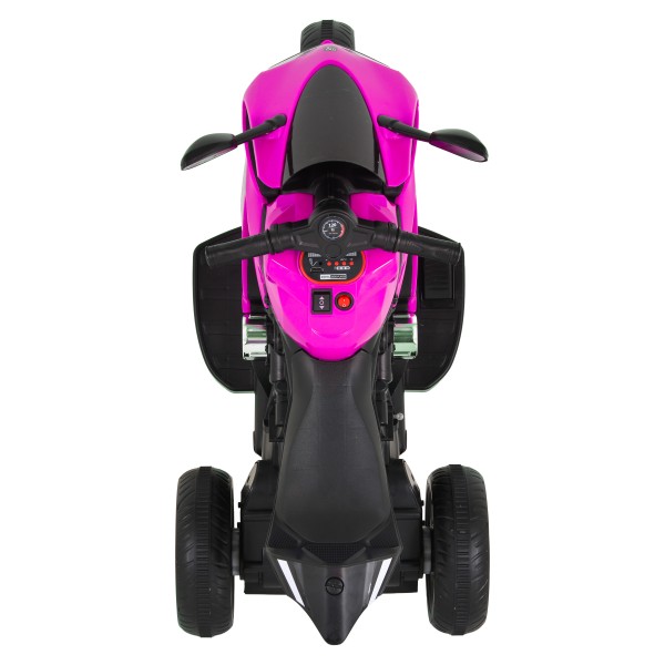 Motocicletă Electrică Moni Nairobi Pink, 2 Motoare 25W, MP3+USB, Lumini, 6V 7Ah, 3-8 Ani