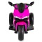 Motocicletă Electrică Moni Nairobi Pink, 2 Motoare 25W, MP3+USB, Lumini, 6V 7Ah, 3-8 Ani