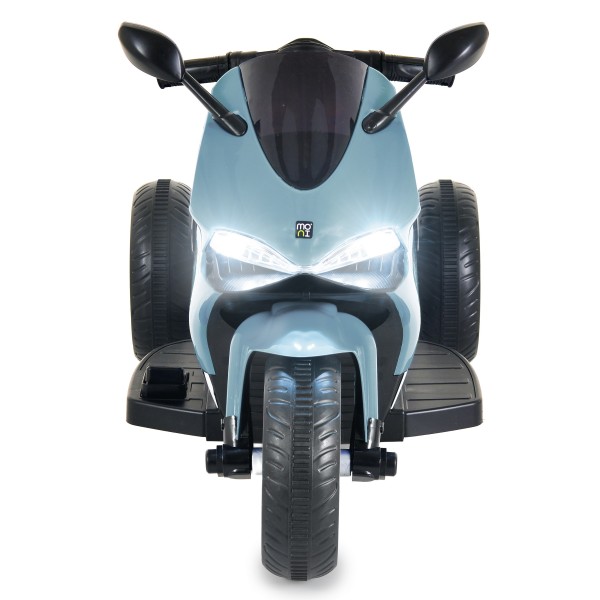 Motocicletă Electrică Moni Nairobi Grey, 2 Motoare 25W, MP3+USB, Lumini, 6V 7Ah, 3-8 Ani