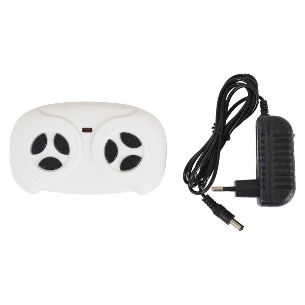 Tractor Electric Moni Terron Red cu Remorcă și Lopată, 12V, 3 Viteze, Telecomandă 2.4 GHz, 3-8 Ani