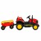 Tractor Electric Moni Terron Red cu Remorcă și Lopată, 12V, 3 Viteze, Telecomandă 2.4 GHz, 3-8 Ani