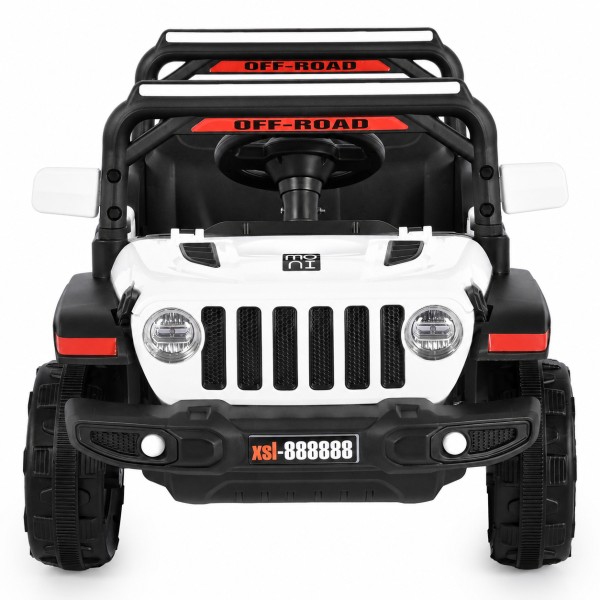 Jeep Electric Moni Tango White, 12V, Funcție Balansare, Uși Mobile, Telecomandă 2.4 GHz, 3 Ani+