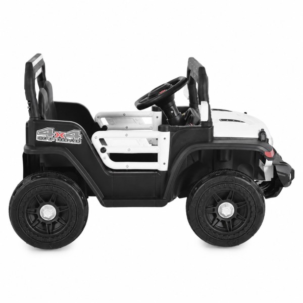 Jeep Electric Moni Tango White, 12V, Funcție Balansare, Uși Mobile, Telecomandă 2.4 GHz, 3 Ani+