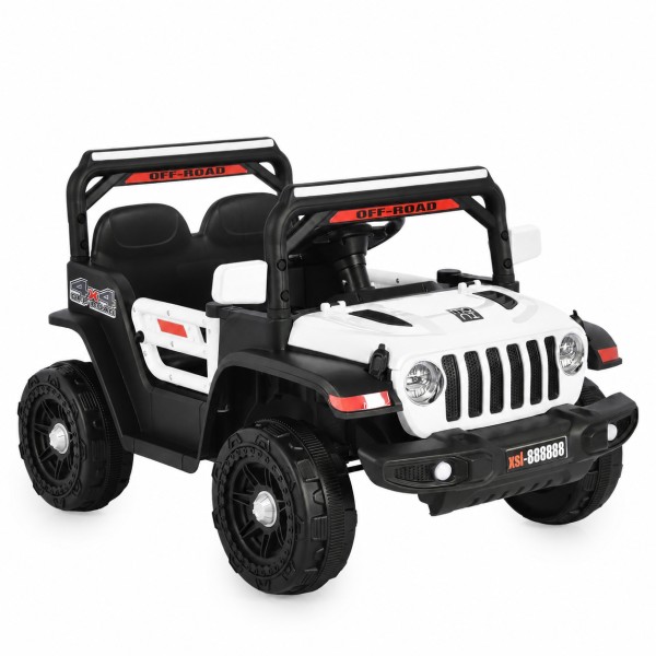 Jeep Electric Moni Tango White, 12V, Funcție Balansare, Uși Mobile, Telecomandă 2.4 GHz, 3 Ani+
