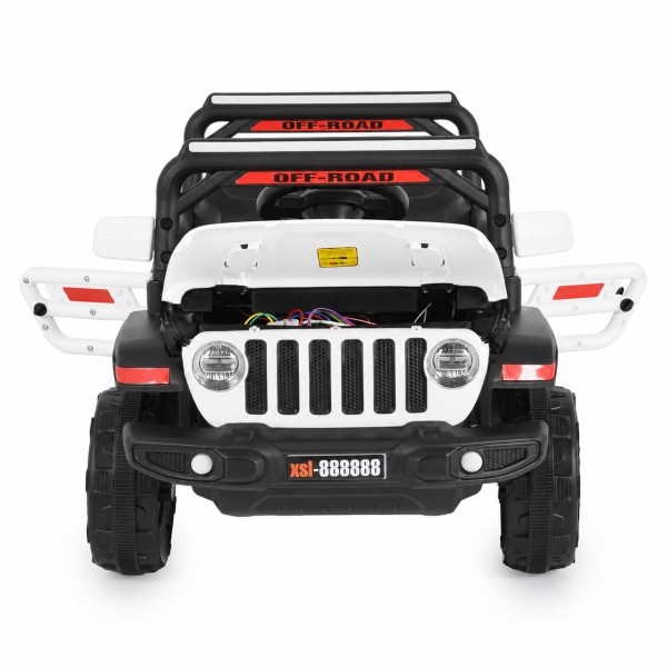 Jeep Electric Moni Tango White, 12V, Funcție Balansare, Uși Mobile, Telecomandă 2.4 GHz, 3 Ani+