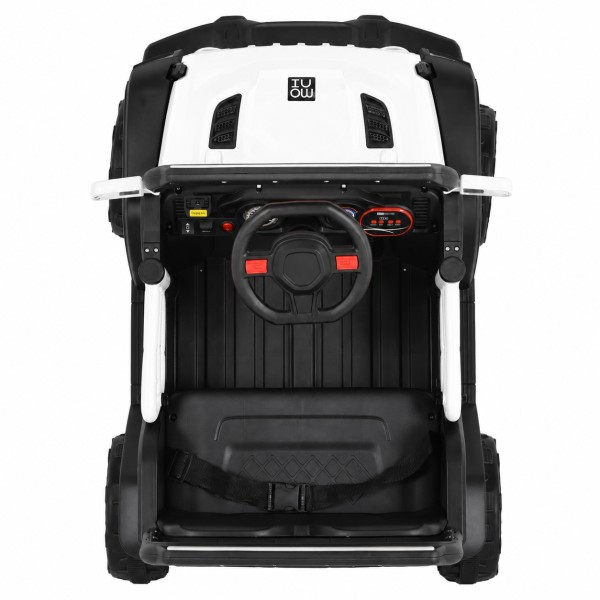 Jeep Electric Moni Tango White, 12V, Funcție Balansare, Uși Mobile, Telecomandă 2.4 GHz, 3 Ani+