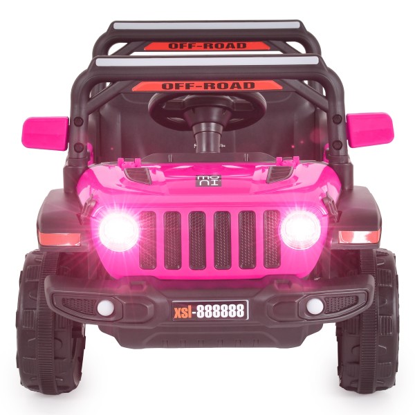 Jeep Electric Moni Tango Pink, 12V, Funcție Balansare, Uși Mobile, Telecomandă 2.4 GHz, 3 Ani+