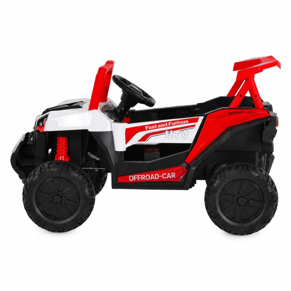 Jeep Electric Moni Gobi Go Red, 12V, Funcție Balansare, Uși Mobile, Telecomandă 2.4 GHz, 3-8 Ani