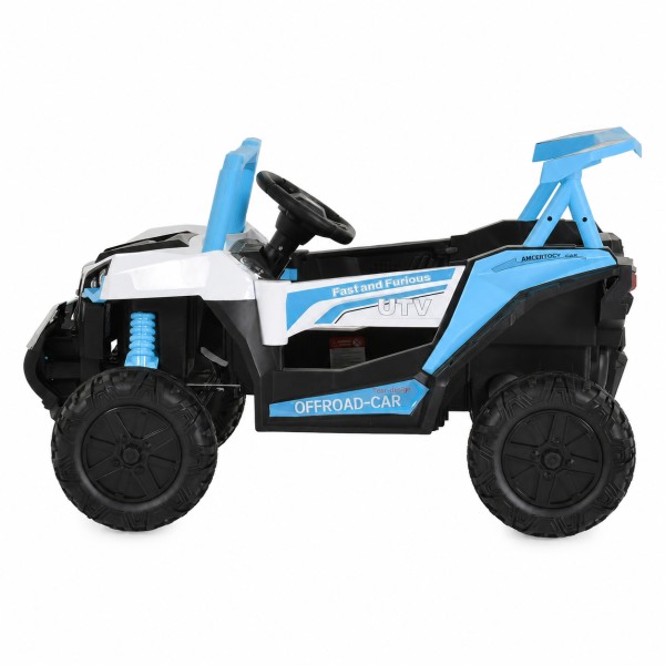 Jeep Electric Moni Gobi Go Blue, 12V, Funcție Balansare, Uși Mobile, Telecomandă 2.4 GHz, 3-8 Ani