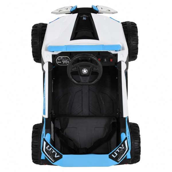 Jeep Electric Moni Gobi Go Blue, 12V, Funcție Balansare, Uși Mobile, Telecomandă 2.4 GHz, 3-8 Ani