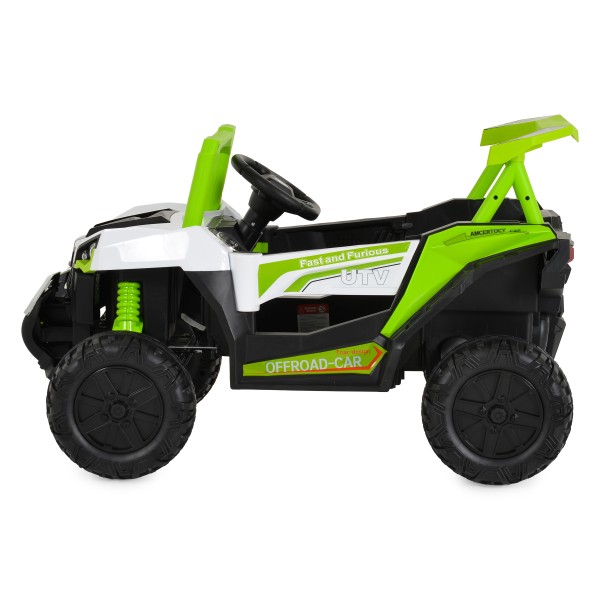 Jeep Electric Moni Gobi Go Green, 12V, Funcție Balansare, Uși Mobile, Telecomandă 2.4 GHz, 3-8 Ani