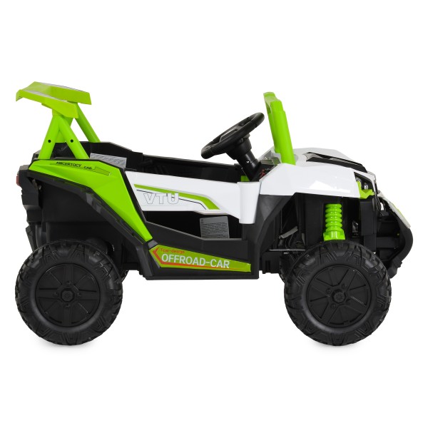 Jeep Electric Moni Gobi Go Green, 12V, Funcție Balansare, Uși Mobile, Telecomandă 2.4 GHz, 3-8 Ani