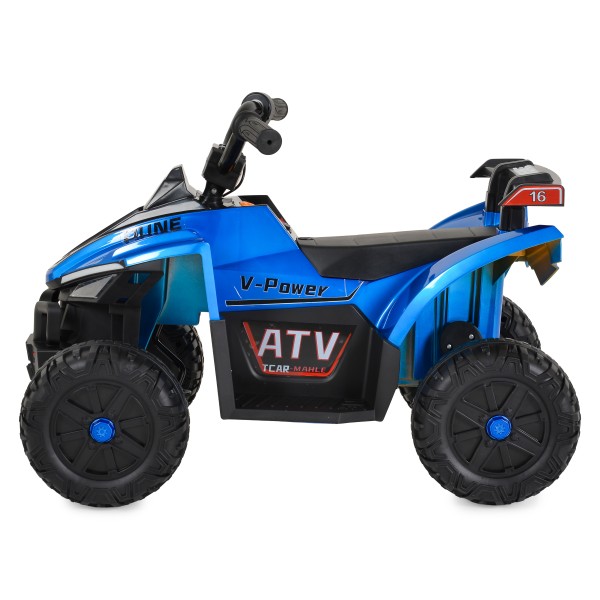 ATV Electric Moni Dune Blue, 12V, Control prin Mâner, Faruri, MP3+USB, 30 kg, 3-8 Ani