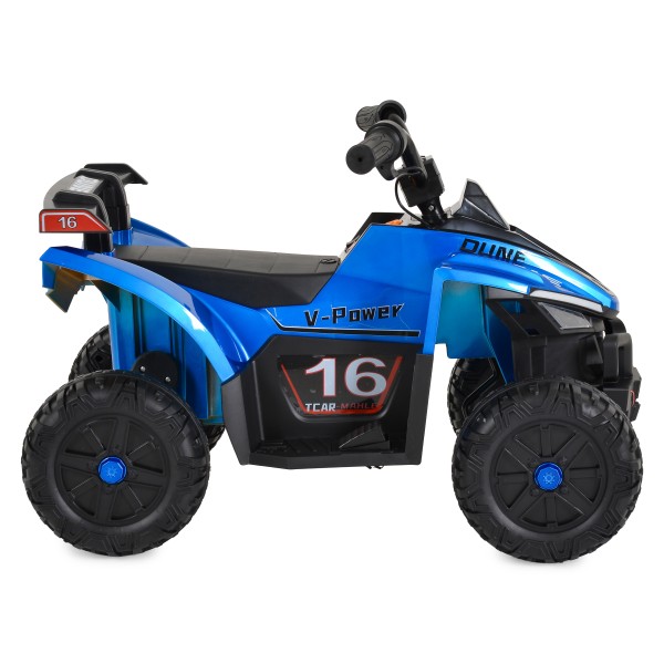 ATV Electric Moni Dune Blue, 12V, Control prin Mâner, Faruri, MP3+USB, 30 kg, 3-8 Ani