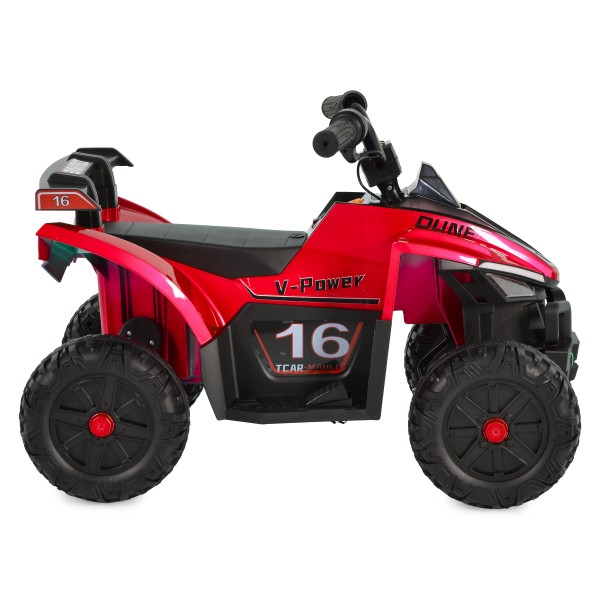 ATV Electric Moni Dune Red, 12V, Control prin Mâner, Faruri, MP3+USB, 30 kg, 3-8 Ani