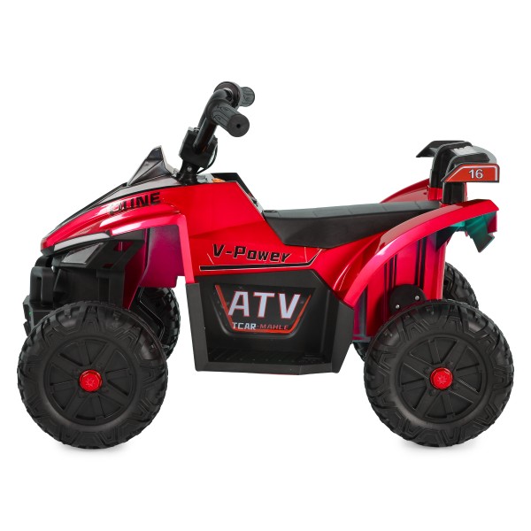 ATV Electric Moni Dune Red, 12V, Control prin Mâner, Faruri, MP3+USB, 30 kg, 3-8 Ani