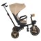Tricicleta Pliabila Byox FoldiGo Beige, Șezut Rotativ 360°, 2 Moduri, Copertină 3 Secțiuni, 12-60 Luni