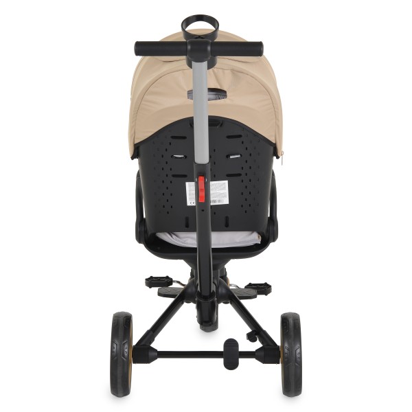 Tricicleta Pliabila Byox FoldiGo Beige, Șezut Rotativ 360°, 2 Moduri, Copertină 3 Secțiuni, 12-60 Luni