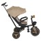Tricicleta Pliabila Byox FoldiGo Beige, Șezut Rotativ 360°, 2 Moduri, Copertină 3 Secțiuni, 12-60 Luni