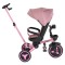 Tricicleta Pliabila Byox FoldiGo Pink, Șezut Rotativ 360°, 2 Moduri, Copertină 3 Secțiuni, 12-60 Luni