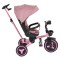 Tricicleta Pliabila Byox FoldiGo Pink, Șezut Rotativ 360°, 2 Moduri, Copertină 3 Secțiuni, 12-60 Luni