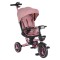 Tricicleta Pliabila Byox FoldiGo Pink, Șezut Rotativ 360°, 2 Moduri, Copertină 3 Secțiuni, 12-60 Luni