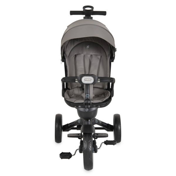 Tricicleta Pliabila Byox FoldiGo Grey, Șezut Rotativ 360°, 2 Moduri, Copertină 3 Secțiuni, 12-60 Luni
