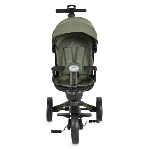 Tricicleta Pliabila Byox FoldiGo Green, Șezut Rotativ 360°, 2 Moduri, Copertină 3 Secțiuni, 12-60 Luni