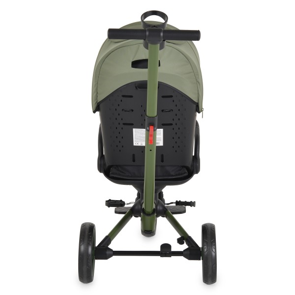 Tricicleta Pliabila Byox FoldiGo Green, Șezut Rotativ 360°, 2 Moduri, Copertină 3 Secțiuni, 12-60 Luni