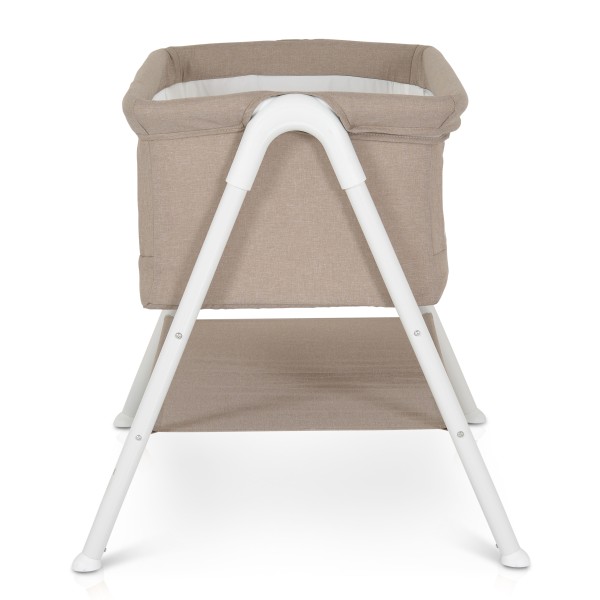 Pătuț Bebeluș Moni Kalinihta Beige, Pliabil, 2 Ferestre Plasă, Plasă Insecte, Raft Textil, 0 Luni+