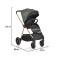 Cărucior 2în1 Cangaroo Hydra Green, Aluminiu, Coșuleț Nou-Născut, Ham 5 Puncte, Adaptor Maxi-Cosi, 0-4 Ani