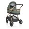 Cărucior 2în1 Cangaroo Hydra Green, Aluminiu, Coșuleț Nou-Născut, Ham 5 Puncte, Adaptor Maxi-Cosi, 0-4 Ani