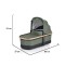 Cărucior 2în1 Cangaroo Hydra Green, Aluminiu, Coșuleț Nou-Născut, Ham 5 Puncte, Adaptor Maxi-Cosi, 0-4 Ani