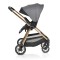 Cărucior 2în1 Cangaroo Hydra Grey, Aluminiu, Coșuleț Nou-Născut, Ham 5 Puncte, Adaptor Maxi-Cosi, 0-4 Ani