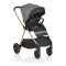 Cărucior 2în1 Cangaroo Hydra Grey, Aluminiu, Coșuleț Nou-Născut, Ham 5 Puncte, Adaptor Maxi-Cosi, 0-4 Ani