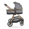 Cărucior 2în1 Cangaroo Hydra Grey, Aluminiu, Coșuleț Nou-Născut, Ham 5 Puncte, Adaptor Maxi-Cosi, 0-4 Ani