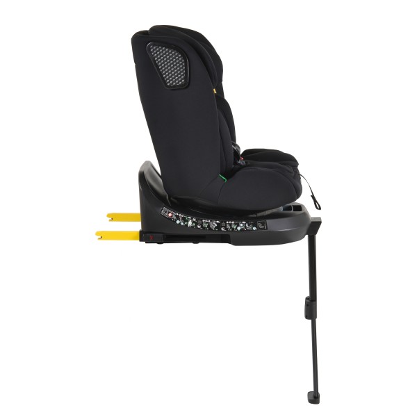 Scaun Auto Cangaroo Bravo Black I-Size, ISOFIX, Rotativ 360°, SPS Lateral, 10 Poziții Tetieră, 40-150 cm