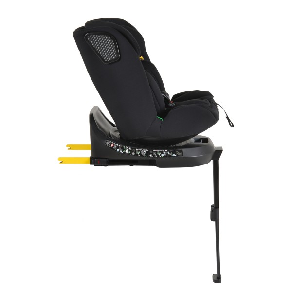 Scaun Auto Cangaroo Bravo Black I-Size, ISOFIX, Rotativ 360°, SPS Lateral, 10 Poziții Tetieră, 40-150 cm